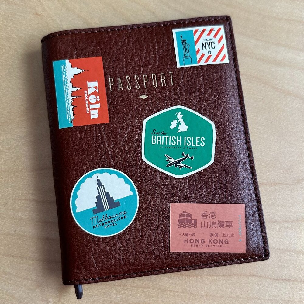 Fossil Leather Passport Cover